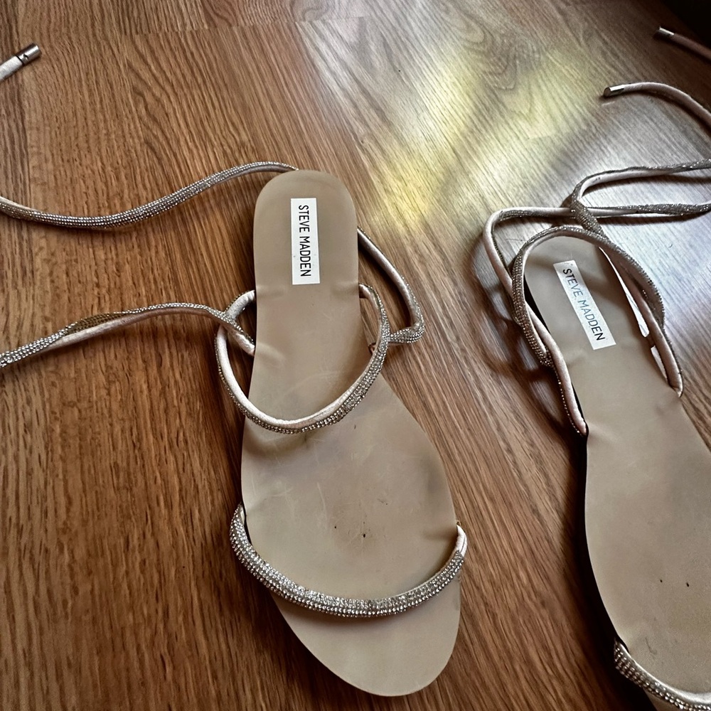 Steve Madden Gold Strappy Sandals